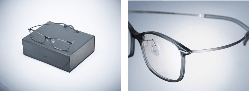 【度あり】JINS Airframe Hingeless スクエア　ヒンジレス JINS HOLDINGS